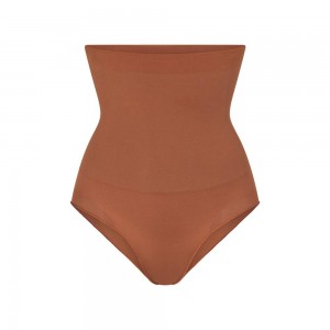Bronze Brown Skims Core Control High-Waisted Women's Brief | 98145-DYVL