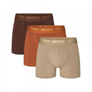 Bronze Multicolor Skims Stretch 3 Inch Boxer 3-Pack Men's Brief | 45827-NRGK