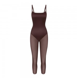 Cocoa Brown Skims Barely There Low Back Women's Catsuit | 37208-UOPQ
