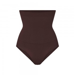 Cocoa Brown Skims Core Control High-Waisted Women's Brief | 35697-LZSF