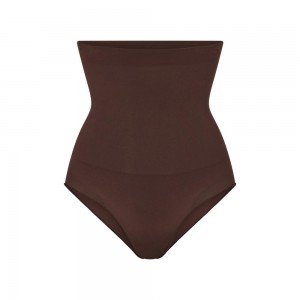 Espresso Brown Skims Core Control High-Waisted Women's Brief | 05871-DPWI