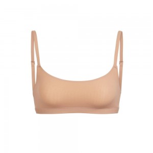 Ochre Khaki Skims Fits Everybody Scoop Women's Bralette | 94867-TZUD