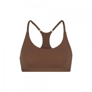 Oxide Brown Skims Fits Everybody Racerback Women's Bralette | 48203-KTJZ