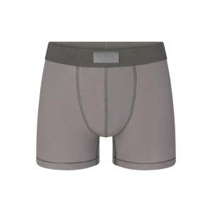 Washed Gunmetal Grey Skims Cotton 3 Inch Boxer Men's Brief | 40132-DJLR