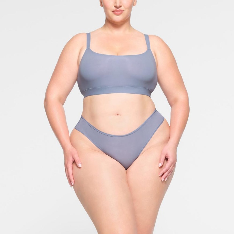 Slate Grey Skims Fits Everybody Scoop Women's Bralette | 54968-ZWVQ