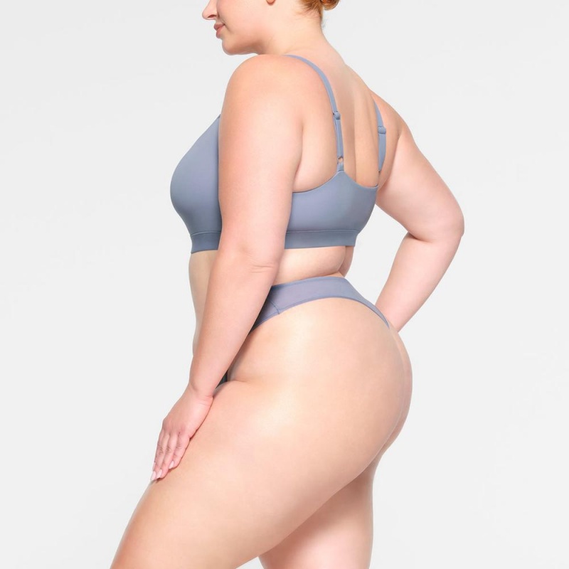 Slate Grey Skims Fits Everybody Scoop Women's Bralette | 54968-ZWVQ